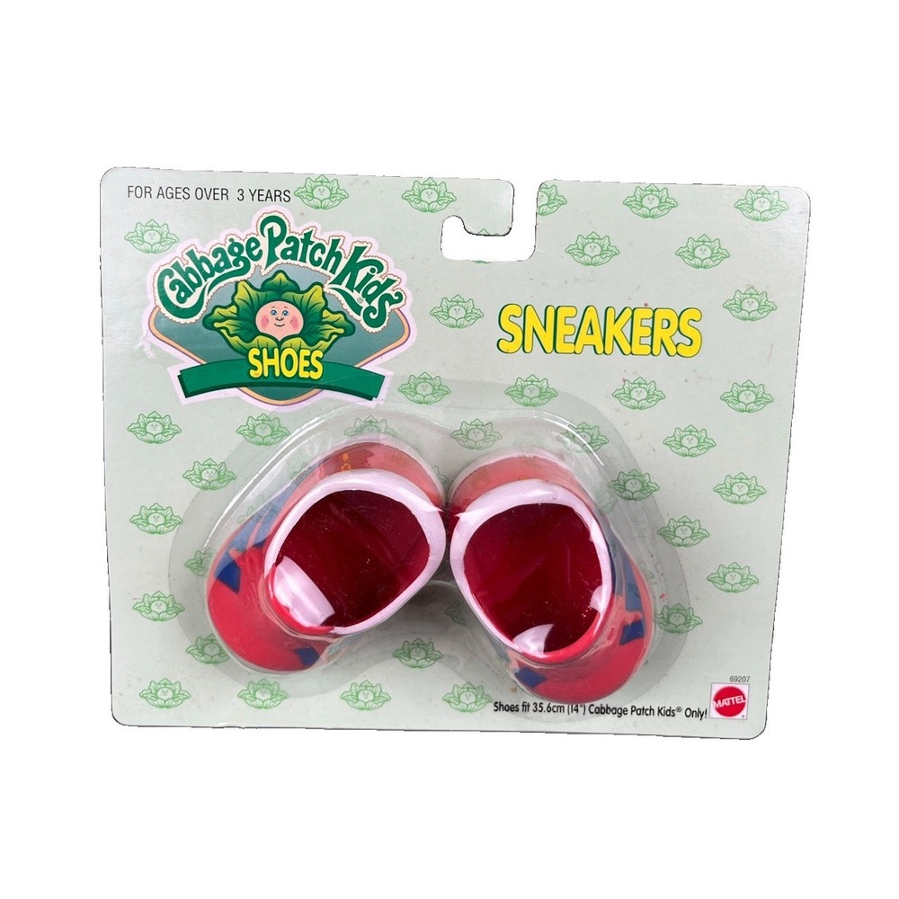 Cabbage Patch Kids CPK  Red Sneakers  / Shoes CPK - Vintage 1996 NEW